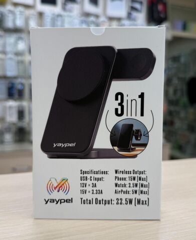 YAYPEL YENİ ÜÇLÜ MAGESAFE ŞARJ STANDI (IPHONE - WATCH - AİRPODS İÇİN)