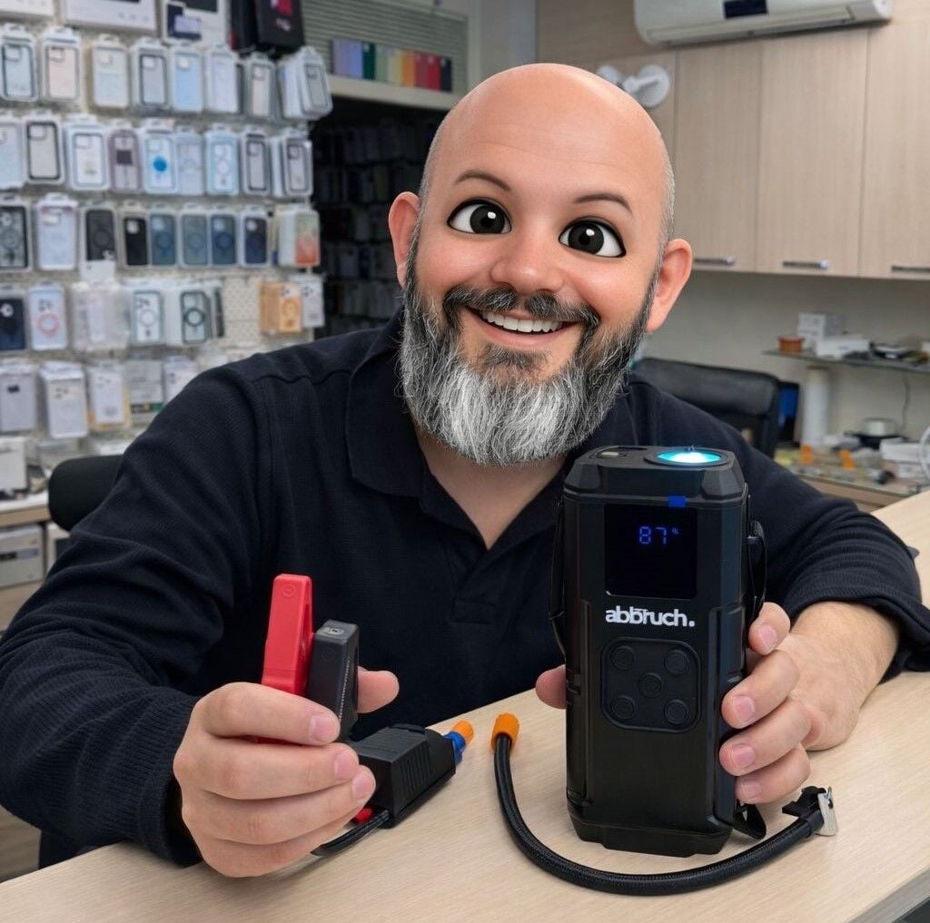 Akü Takviye Cihazı Lastik Şişirme Kompresörü Powerbank LED Işıklı